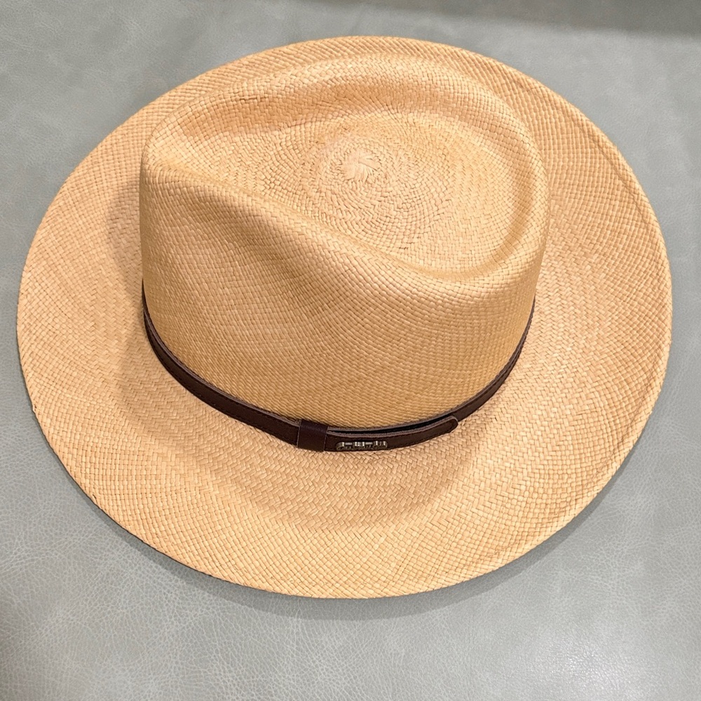 Women's Tan Fedora Hat with Brown Band